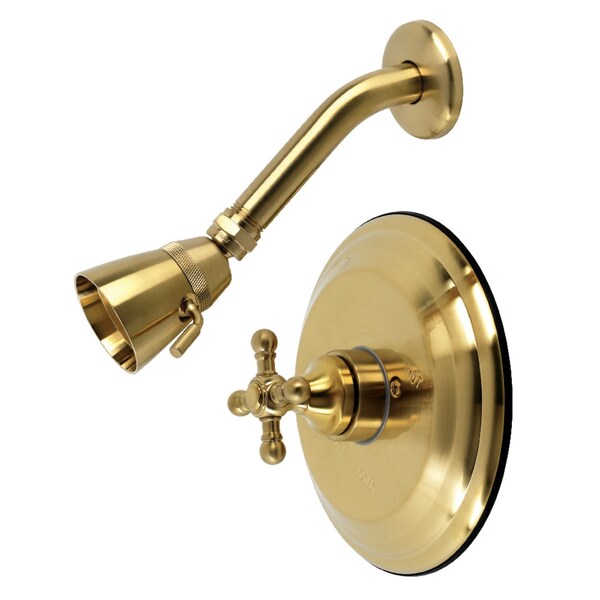 Shower Faucet, 2, Wall Mount, Brushed Brass
